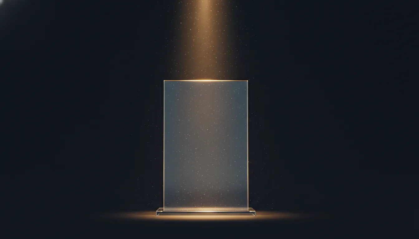 A blank, unbranded software panel glowing on a pedestal, ready to be relabeled